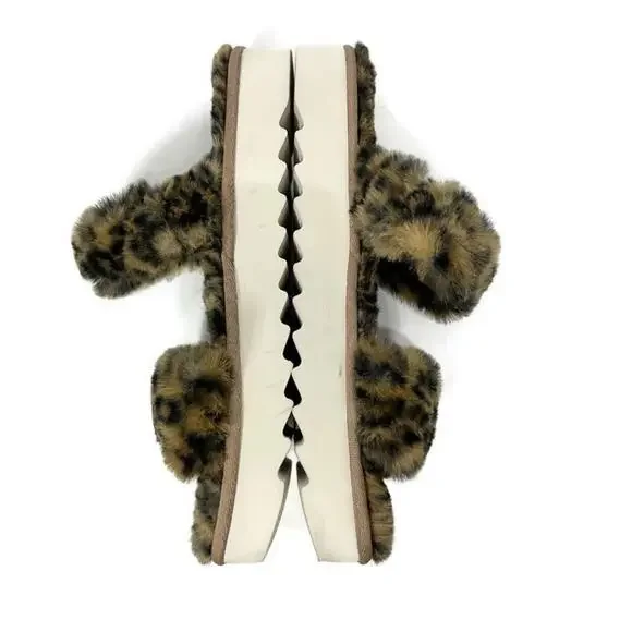 Koolaburra by UGG Faux-Fur Slide Sandals Cheetah Size 9 - Picture 6 of 11
